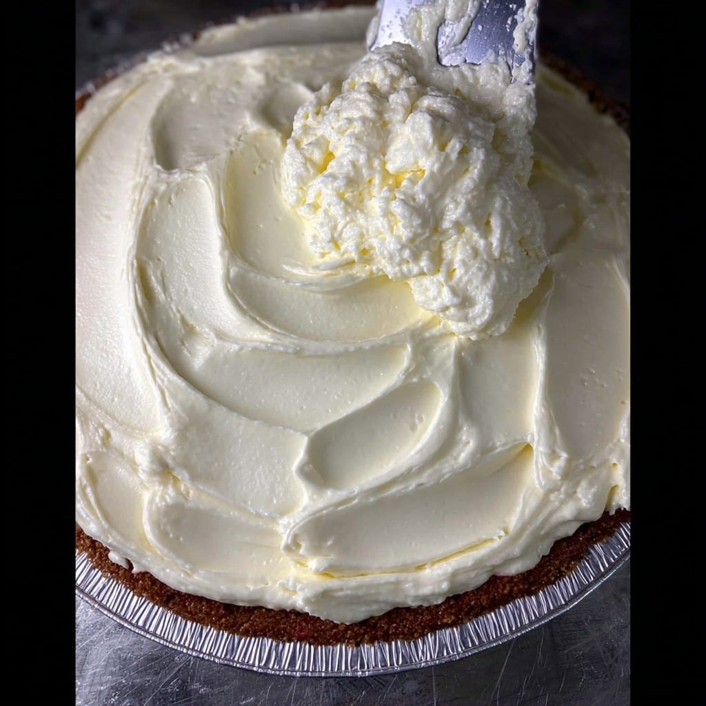 mixing whipped topping into cream cheese